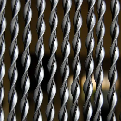 Produktbild von Türvorhang "Riva 3" 90 x 210 cm silber/schwarz