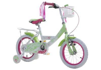 Produktbild von HI5FIVE Kinderfahrrad Emily mit Rücktritt, Stützräder und Gepäckträger 14 Zoll