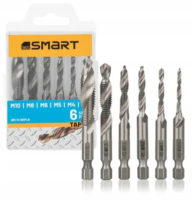 Immagine prodotto di Set di punte da trapano elicoidali Smart365, 1/4 di pollice, 6 pezzi