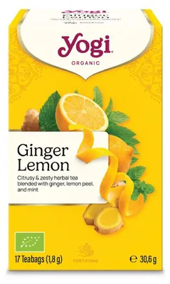 HERBATKA IMBIROWO - CYTRYNOWA (GINGER LEMON) BIO (17 x 1,8 g) 30,6 g - YOGI TEA