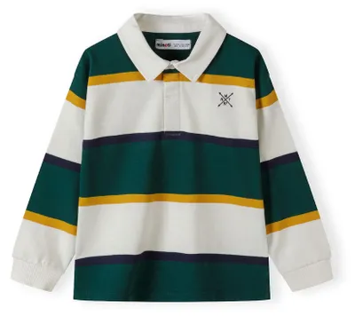 Minoti Poloshirt Grün für Jungen, Vorderansicht