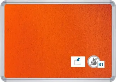Produktbild von Stellwandtafel schwer entflammbar beiseitig Filz B1200xH1500xT22 orange