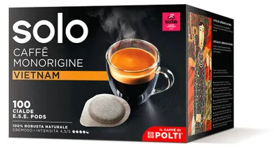 Obrázek produktu pro Sada 100 kávových sáčků E.S.E. SOLO Caffè Monorigine Vietnam pro kávovary Polti