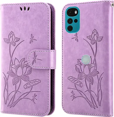 Zdjęcie produktu dla Pokrowiec König Design kompatybilny z etui na telefon Motorola Moto G22 ze skóry syntetycznej - fioletowy