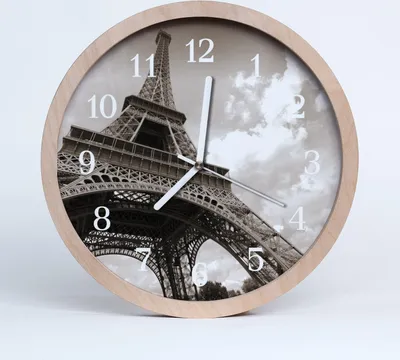 Produktbild von Holzuhr 30fi cm wanduhr - Paris Stadt