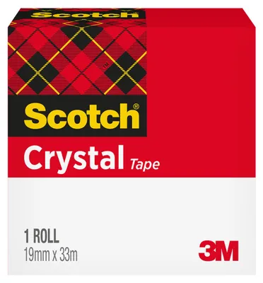 Produktbild von Scotch Crystal Klebeband 19 mm x 33 m, transparent, stark & vergilbungsfrei