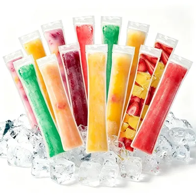 Eisbeutel, 50 Stück, wiederverwendbar, BPA-frei, 140 ml, 28 cm