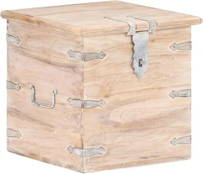 Produktbild von Truhe 40x40x40 cm Akazie Massivholz Sitzbank Mit Stauraum, Wäschetruhe, Spielzeugkiste, Aufbewahrungstruhe, Aufbewahrung, Jugendzimmer Möbel, Truhenbank Mit Stauraum - 289646