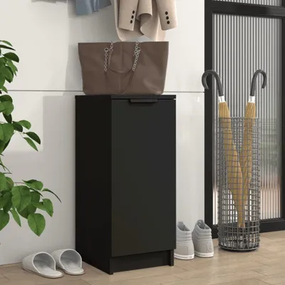 Produktbild von vidaXL Skriňa na topánky čierna 30x35x70 cm Materiál drevo