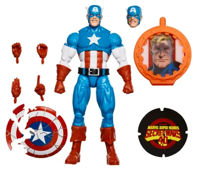 Produktbild von Marvel Legends Series Captain America, Avengers Retro Marvel Comics Secret Wars Action-Sammelfigur, Skala 15 cm
