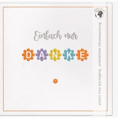 Produktbild von Danke - Good Vibes - Grusskarte im Format 15,5 x 15,5 cm mit