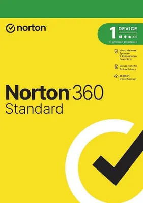 Immagine prodotto di Norton NORTON 360 STANDARD | ESD | Multiple layers of protection for device and online privacy | 2 year(s) | License quantity 1 user(s) | 1 device