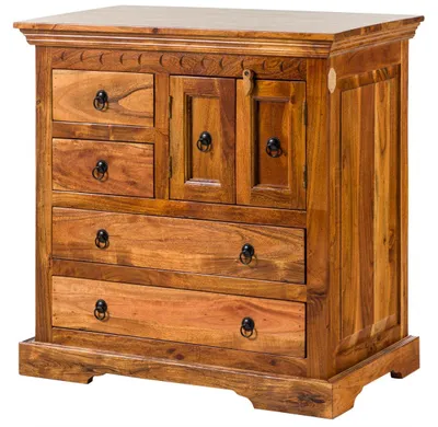 Immagine prodotto di MASSIVMOEBEL24 | OXFORD #0446 Credenza in legno di acacia - laccato / miele 87x50x87
