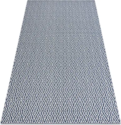 Produktbild von Teppich CASA ÖKO SISAL Boho  Diamanten 22084 dunkelblau / sahne Blau 172x270 cm