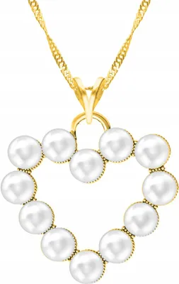 Immagine prodotto di Collana d'oro con perle a cuore Perle a cuore Argento 925