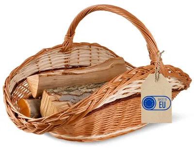 Productafbeelding van Creative Home Grote Houtdrager Rotan Brandhoutmand, 67x41x43 cm, Bruine