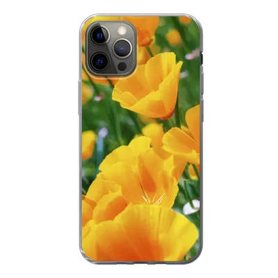 Produktbild von MuchoWow® Handyhülle Schutzhülle Hülle für iPhone 13 Pro Blumen - Garten - Orange Silikon Softcase Handy Hülle - Handy-Tasche