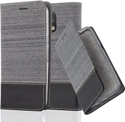 Produktbild von Cadorabo Hülle für Motorola MOTO G4 / G4 PLUS Schutzhülle in Grau Handy Hülle Etui Book Case Cover