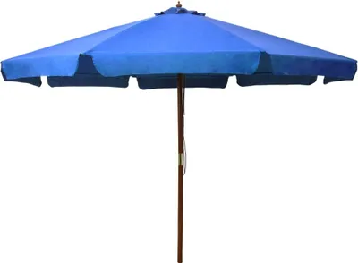 Produktbild von Sonnenschirm mit Holzmast 330 cm Azurblau