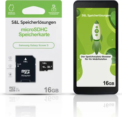 Produktbild von microSD Speicherkarte S&L für Samsung Galaxy Xcover 5 - Speicherkapazität: 16 GB