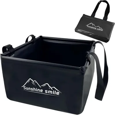 Produktbild von Faltbarer Camping Eimer, 15 Liter, Tarpaulin, für Garten und Outdoor