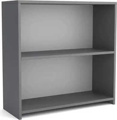 Produktbild von Bücherregale - Standregal - Bücherregal Wand - 80 x 75 x 30 cm B/H/T - Grau - Regal - mit 2 Fächern - Holzregal Aufbewahrung