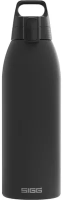 Thermosflasche 1,5 L, Edelstahl, isoliert, auslaufsicher, schwarz