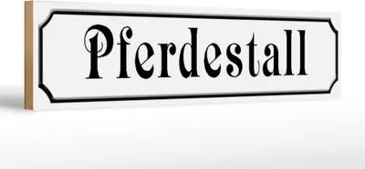 Produktbild von Holzschild Straßenschild Pferdestall, 46 x 10 cm, Holzschilder Bauernhof Landwirt Tiere