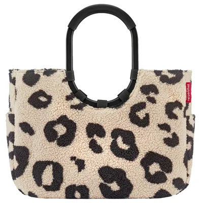 Produktbild von Reisenthel loopshopper L, Beige, Schwarz, Polyester, Stoffbeutel, Muster, 25 l, 460 mm