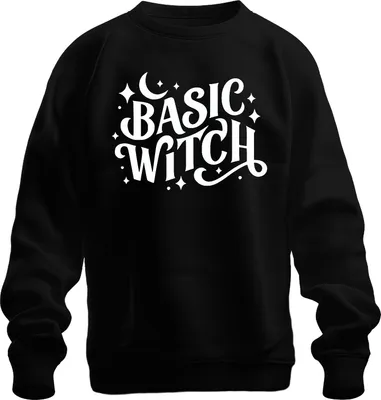 Zdjęcie produktu dla Basic Witch Halloween Moon Stars Magical Witch Fan Gothic Uni Bluza Pullover, Czarny, XL
