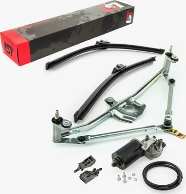 Produktbild von Wischermotor Front Scheibenwischer Wischblatt Gestänge für VW GOLF IV ab 06/02