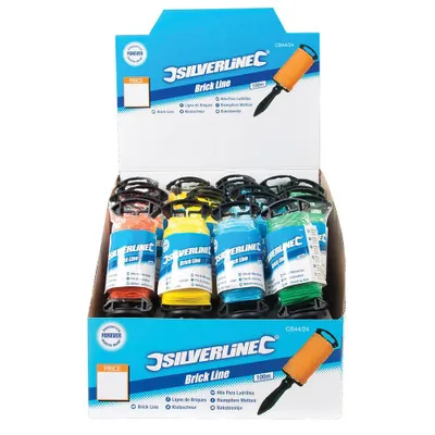 Produktbild von Silverline Maurerschnur, Verkaufsdisplay, 24 Stck. 100 m