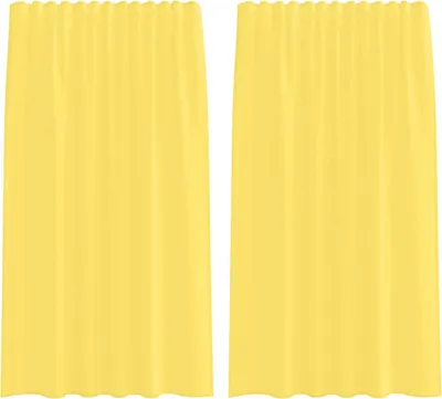 Produktbild von Voile Vorhänge mit Schlaufen 2 Stk. Gelb 140x175 cm