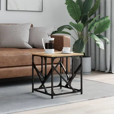 Produktbild von "2026 Promotion" Couchtisch Wohnzimmer - Kaffeetisch - Sonoma-Eiche 45x45x47,5 cm Holzwerkstoff - Sofatisch CC29834