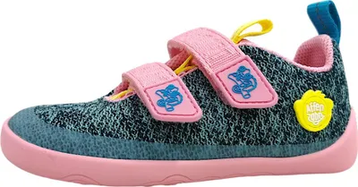 Immagine prodotto di Affenzahn, scarpe per bambini "Happy Chamäleon", modello stringate, colore verde, ideali per il tempo libero. Adatte a bambine. Chiusura con velcro. Scarpe minimaliste, adatte a essere indossate a piedi nudi