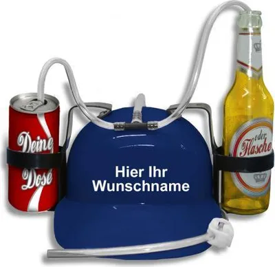 Produktbild von Trinkhelm Spaßhelm mit Wunschname Personalisierbar - 51601 Color - blau