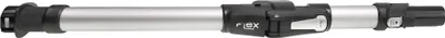 A close-up, studio shot of a vacuum cleaner extension tube.