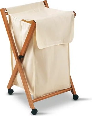 Image de Panier à linge Cadre en bois, pliable
