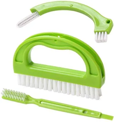 Image de Lot de 3 - Brosses pour salle de bain - Nettoyeurs de carrelage - Brosses de nettoyage - Brosses pour carrelage