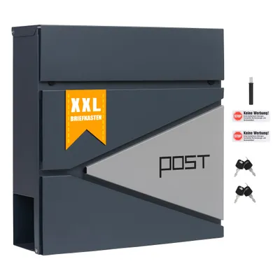 Produktbild von XXL Wandbriefkasten Postkasten briefkästen mit Schloss Mailbox inkl. 4 Schlüsseln Letter Box