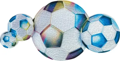 Produktbild von ROTH Bügelbild, gestickt, Fußball