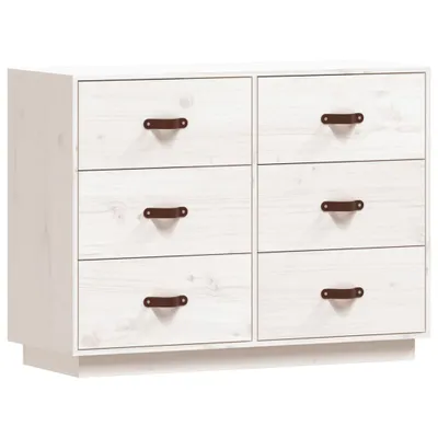 Immagine prodotto di Credenza Bianca 100x40x75 cm in Legno Massello di Pino