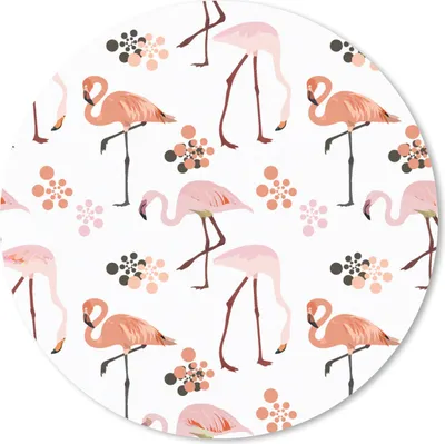 Produktbild von MuchoWow® Mauspad Mousepad Muster - Flamingo - Blumen 40x40 cm - Mousepads - Maus Mat - Pad - Mausunterlage - Schreibtisch Accessoires