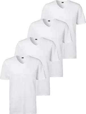 Produktbild von s.Oliver 4er Pack Basic Unterhemd / Shirt Kurzarm Shirt mit Kurzarm und V-Ausschnitt, Weich und elastisch, Vielseitig kombinierbar