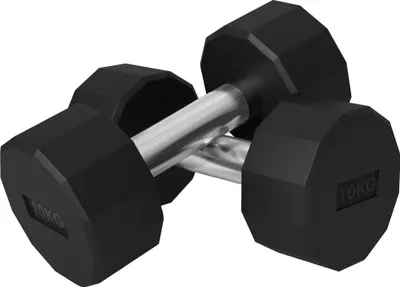 Produktbild von Fortuna Lai Kurzhantel-Set 20 kg, Hantelset aus Metall, 2er Set Rutschfest Kurzhanteln, für Krafttraining und Fitness, Schwarz