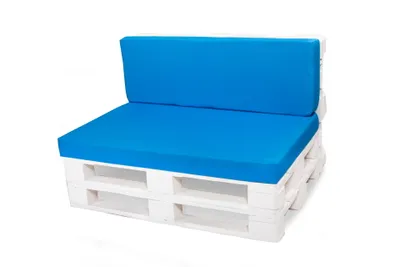 Immagine prodotto di Cuscini per mobili in pallet cuscino 120x60 / 120x50cm | Cuscino per pallet blu | Cuscini per mobili in pallet | Cuscino per europallet