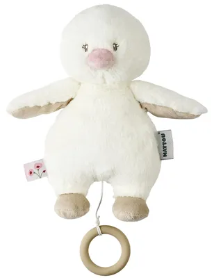Imagen del producto de Nattou, caja de música para bebés, diseño de patito, melodía "La-Le-Lu", con anillo, 100% poliéster, FanF
