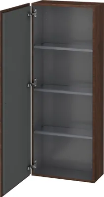 Produktbild von Halbhochschrank L-CUBE 500x243x1320mm Ans li nussbaum gebürstet Anschlag links nussbaum gebürstet