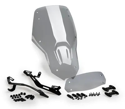 Produktbild von Puig 21739h Touring Deflector Honda Crf1100l Windschutzscheibe Silber  Silber One Size