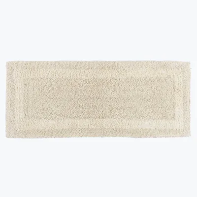 Produktbild von HOMESCAPES Badläufer creme 40x100 cm aus 100% Baumwolle
